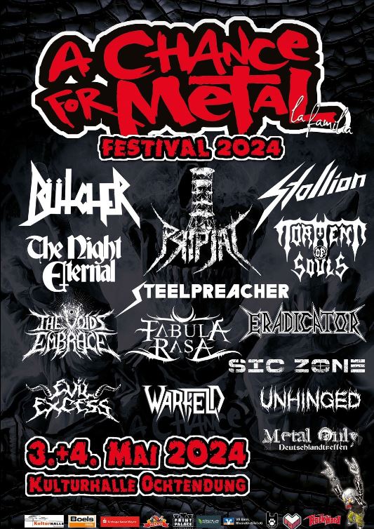 news: Am 03. und 04. Mai 2024 wird das „A Chance For Metal Festival“ in Ochtendung stattfinden