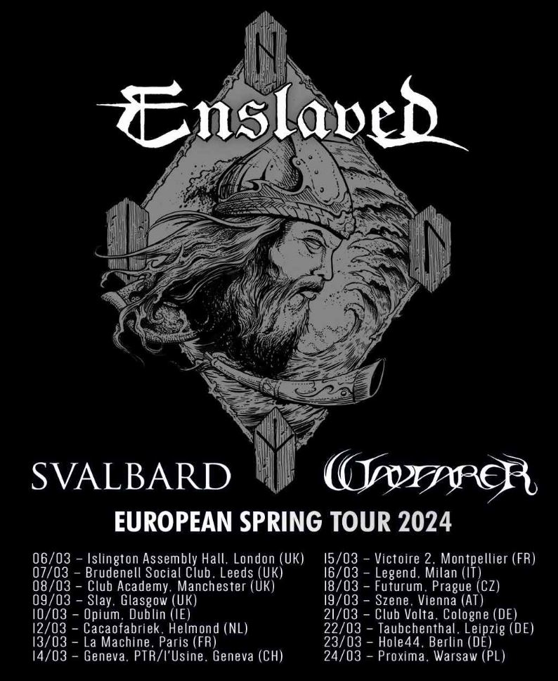 news: ENSLAVED – Europead Spring Tour 2024