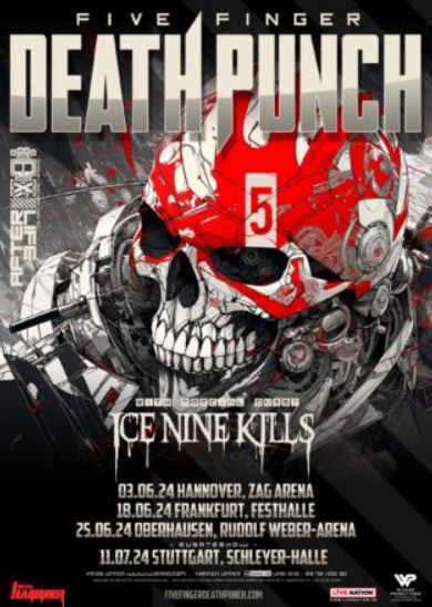news: Five Finger Death Punch kündigen Zusatzshow 2024 an