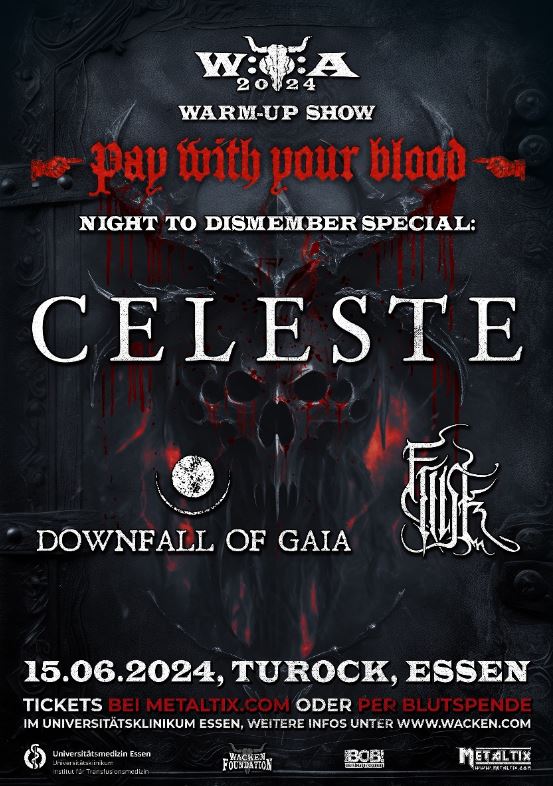news: “Pay with your blood”: Wacken Warm-Up Show Night to Dismember Special am 15. Juni ´24 im Turock Essen