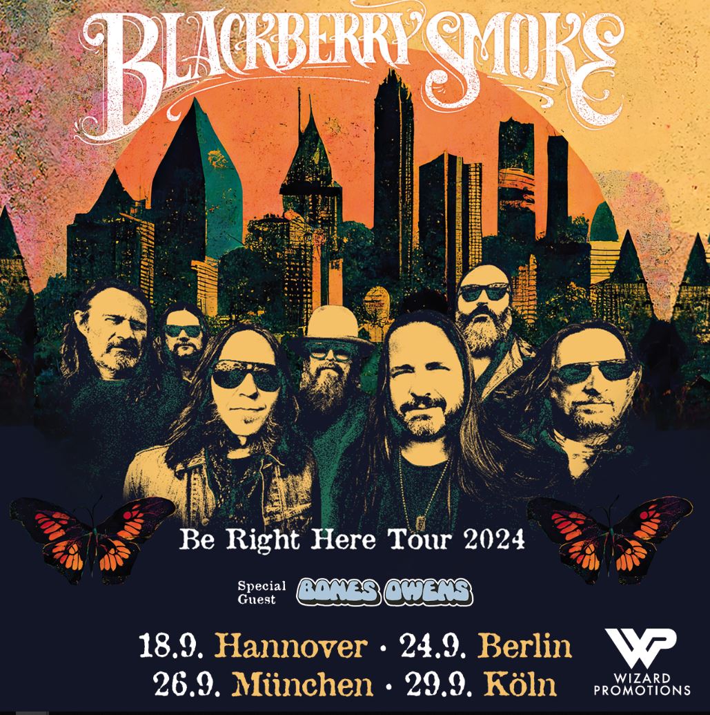 news: Blackberry Smoke „Be Right Here Tour“- 2024 mit Bones Owens als Support