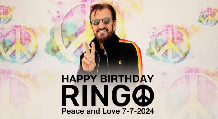 news: Ringo Starrs Peace And Love Kampagne zu seinem 84. Geburtstag am 7. Juli 2024