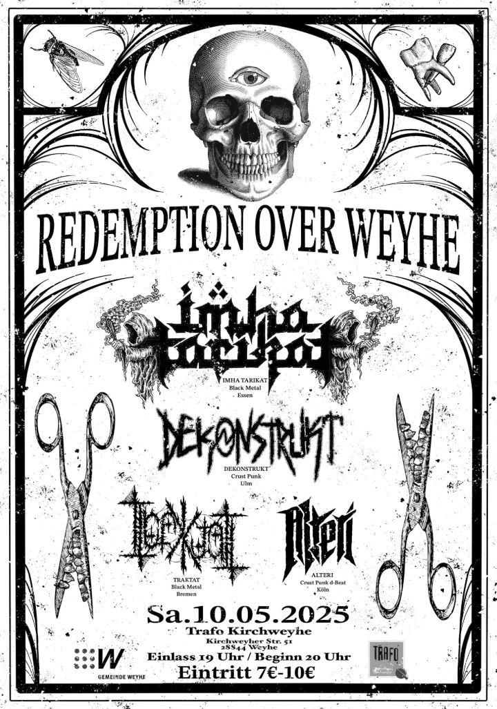 news: Redemption Over Weyhe am 10.05.25 mit Imha Tarikat, Dekonstrukt, Traktat !!!