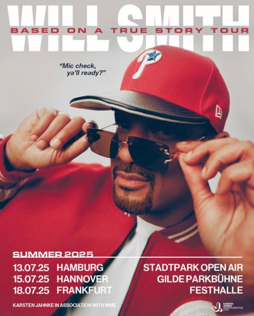 news: Will Smith am 15.07. auf der Gilde Parkbühne in Hannover; Will Smith „Based On A True Story“-Tour 2025