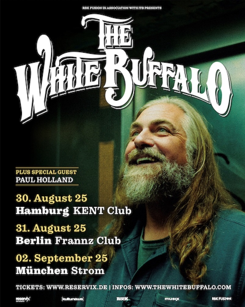 news. THE WHITE BUFFALO – Ab 30. August wieder auf Deutschland-Tour, Support Paul Holland