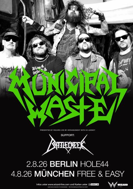 news. Municipal Waste zurück in Deutschland, Gigs in Berlin & München für 2026 angekündigt